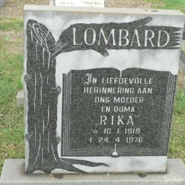 LOMBARD Rika 1919-1976