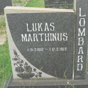 LOMBARD Lukas Marthinus 1952-1972