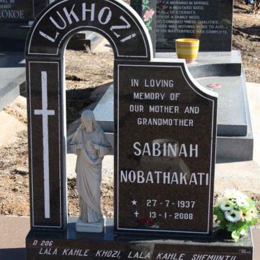 LUKHOZI Sabinah Nobathakati 1937-2008