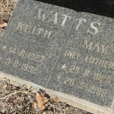 WATTS Keith 1927-1992 &amp; May LUTHER 1829-1998