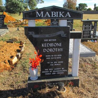 MABIKA Kedibone Dorothy 1926-2010