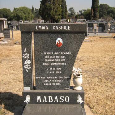 MABASO Emma Cashile 1929-2003