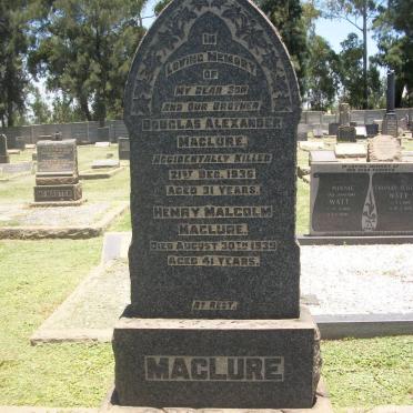 MACLURE Henry Malcolm -1939 :: MACLURE Douglas Alexander -1936