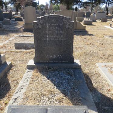 MACKAY Thomas 1901-1963 :: MACKAY Roderick George 1930-1967