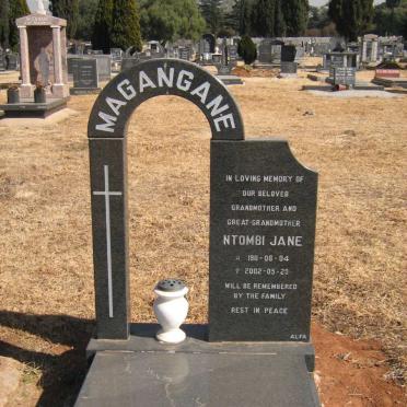 MAGANGANE Ntombi Jane 1911-2002