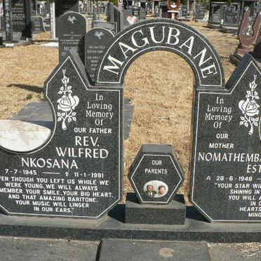 MAGUBANE Wilfred Nkosana 1945-1991 &amp; Nomathemba Esther 1940-2000