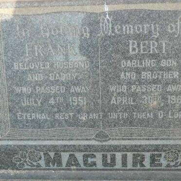 MAGUIRE Frank -1951 :: MAGUIRE Bert -1960