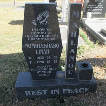 MAHLANGU Nomhlekhabo Linah 1930-1998