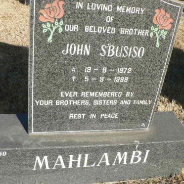 MAHLAMBI John Sbusiso 1972-1999