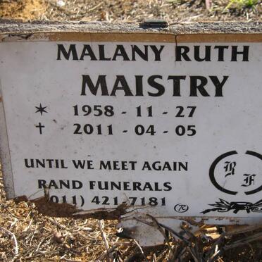 MAISTRY Malany Ruth 1958-2011