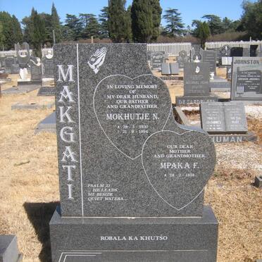 MAKGATI Mokhutje N. 1930-1994 &amp; Mpaka F. 1938-