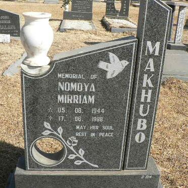 MAKHUBO Nomoya Mirriam 1944-1998