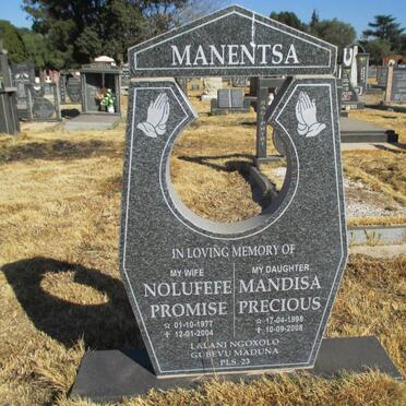 MANENTSA Nolufefe Promise 1977-2004 :: MANENTSA Mandisa Precious 1998-2008