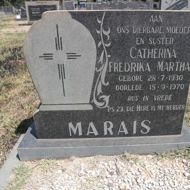 MARAIS Catherina Fredrika Martha 1930-1970