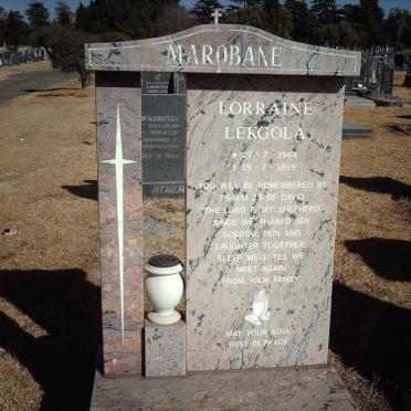 MAROBANE Lorraine Lekgola 1964-1999