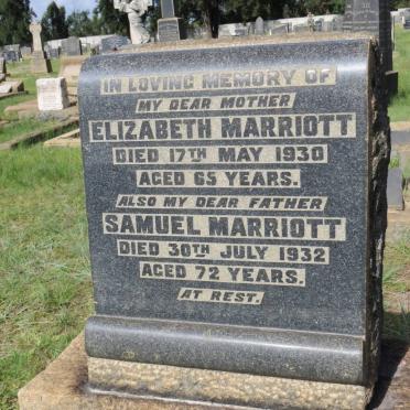 MARRIOTT Samuel -1932 &amp; Elizabeth -1930