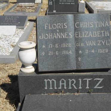 MARITZ Floris Johannes 1922-1984 &amp; Christina Elizabeth VAN ZYL 1929-