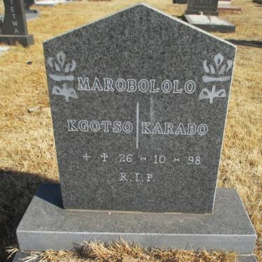 MAROBOLOLO Kgotso Karabo 1998-1998