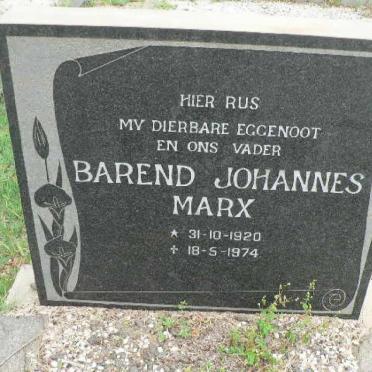 MARX Barend Johannes 1920-1974