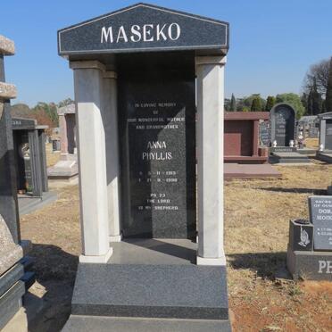 MASEKO Anna Phyllis 1919-1998