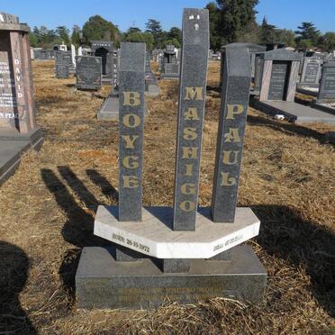 MASHIGO Boyce Paul 1972-2006