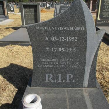 MASETI Muriel Vuyiswa 1952-1999
