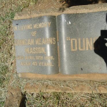 MASSON Duncan Mea?ns -1928