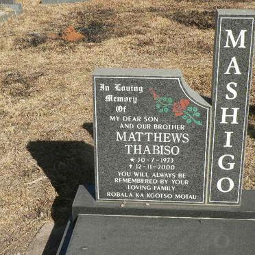 MASHIGO Matthews Thabiso 1973-2000
