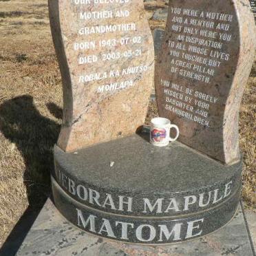 MATOME Deborah Mapule 1943-2003