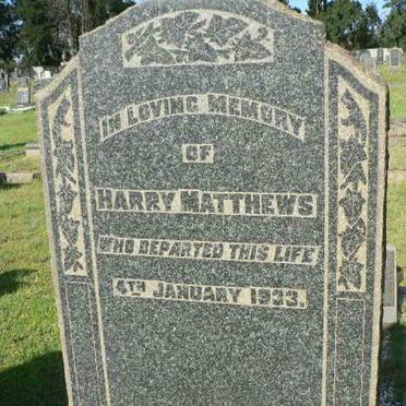 MATTHEWS Harry -1933