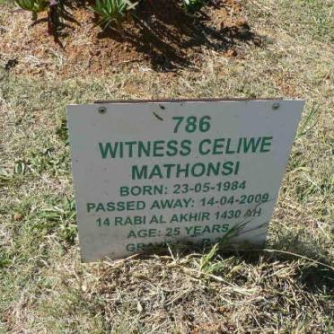MATHONSI Witness Celiwe 1984-2009