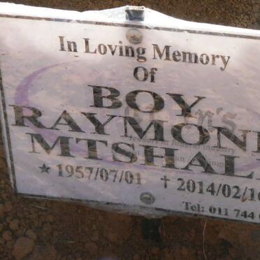MATSHALI Boy Raymond 1957-2014