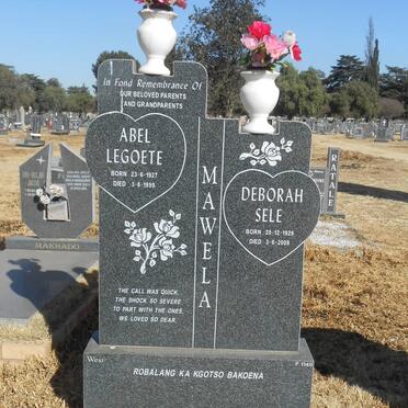 MAWELA Abel Legoete 1927-1999 &amp; Deborah Sele 1929-2008