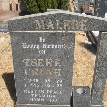 MALEBE Tseke Uriah 1949-1995