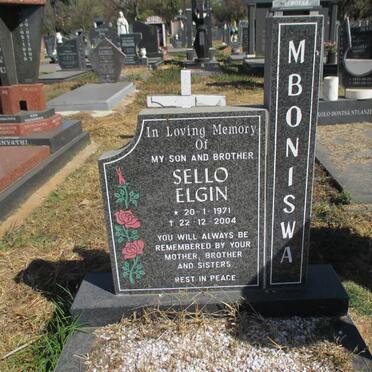 MBONISWA Sello Elgin 1971-2004