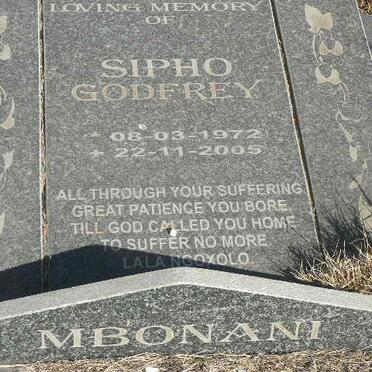 MBONANI Sipho Godfrey 1972-2005