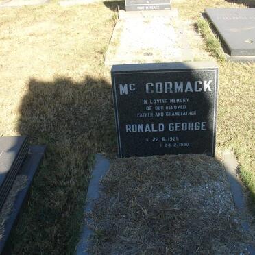 McCORMACK Ronald George 1929-1990