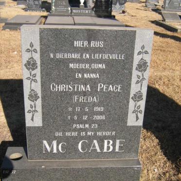 McCABE Christina Peace 1919-2006