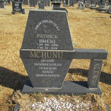MCHUNU Patrick Bheki 1968-2001