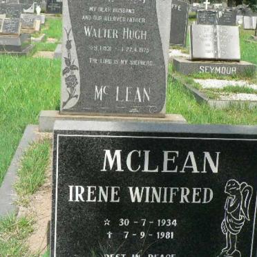 McLEAN Walter Hugh 1931-1975 &amp; Irene Winifred 1934-1981
