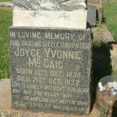 McCAIG Joyce Yvonne 1935-1937