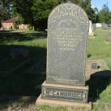 McCAMBRIDGE Robert -1922