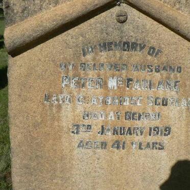 McFARLANE Peter -1919