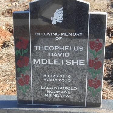 MDLETSHE Theophelus David 1975-2013