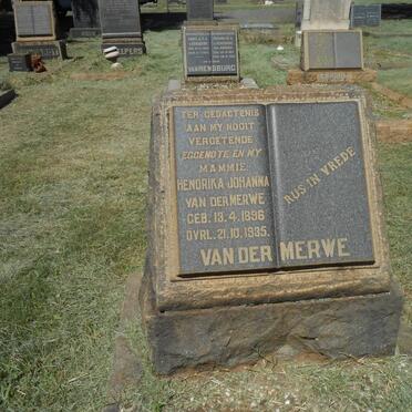 MERWE Hendrika Johanna, van der 1896-1935
