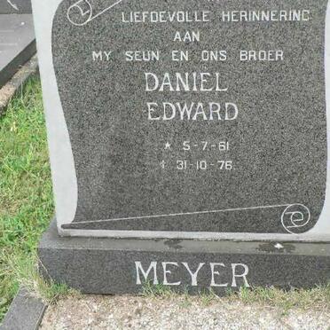 MEYER Daniel Edward 1961-1976