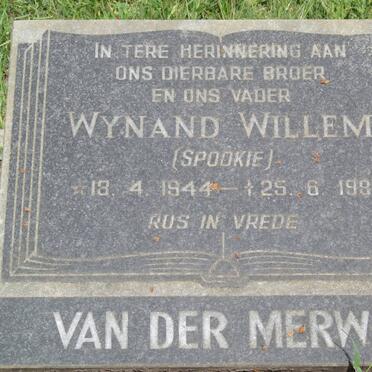 MERWE Wynand Willem, van der 1944-1981