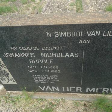 MERWE Johannes Nicholaas Rudolf, van der 1909-1965