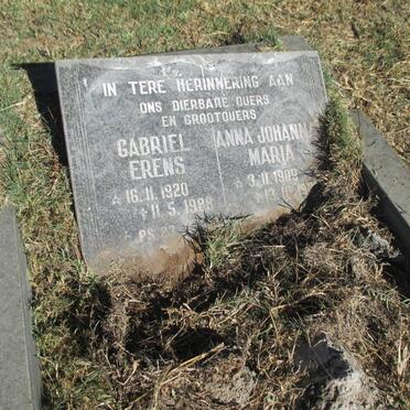 MERWE Gabriel Erens, van der 1920-1988 &amp; Anna Johanna Maria 1909-1988