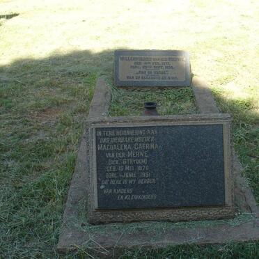 MERWE Willemhelmes, van der 1877-1935 &amp; Magdalena Catrina STRYDOM 1870-1951